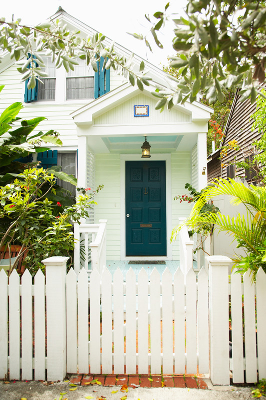 Quaint house and white picket fence in Miami, Florida